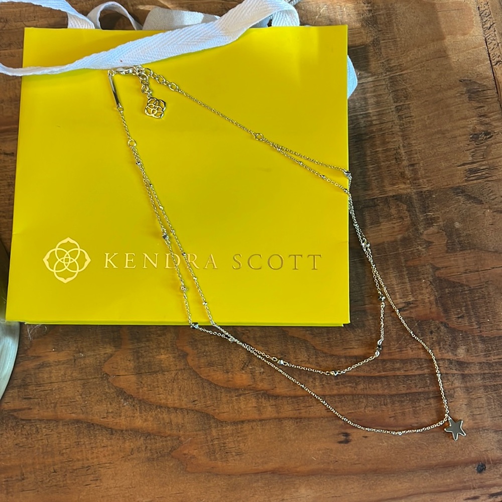Kendra Scott Jae Star Multi Strand Necklace Gold Color